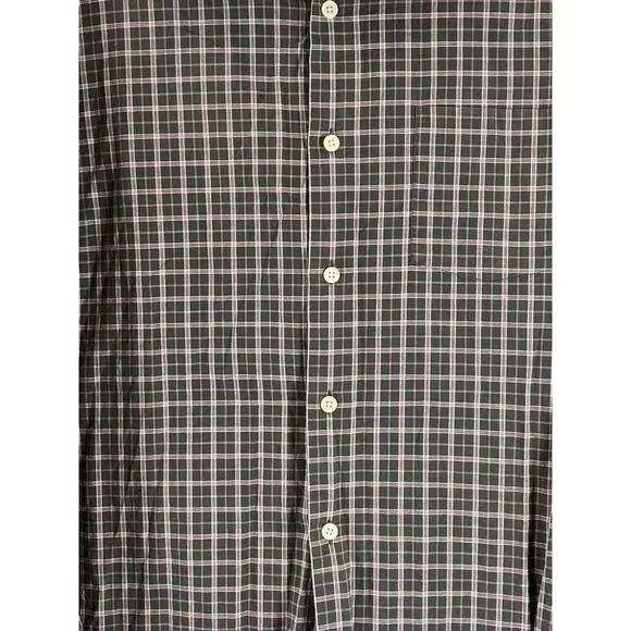 JOHN VARVATOS STAR U.S.A. Men's Black/Red Plaid Button-Up Long Sleeve Shirt SZ L